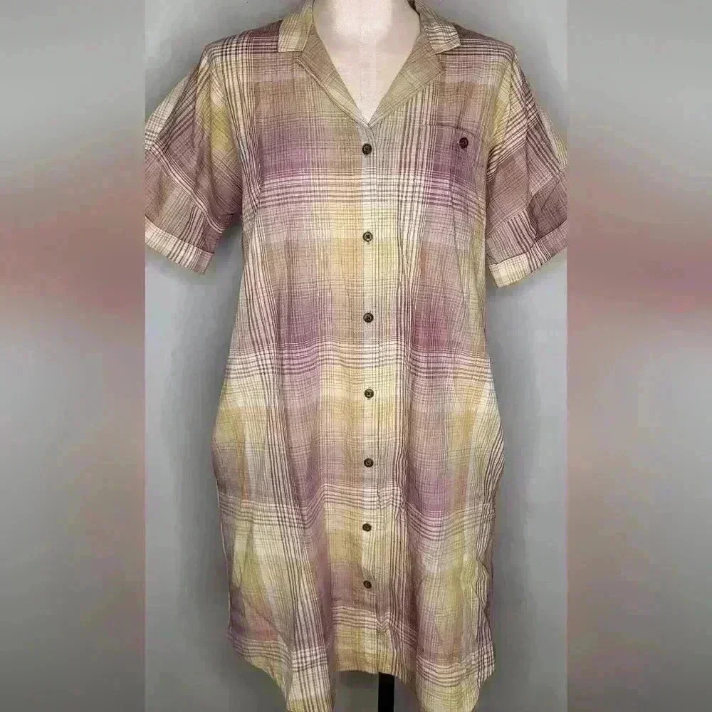 Toad & CO Willet Short-Sleeve Shirtdress Women's Size Medium